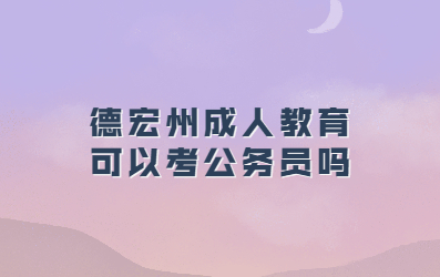 德宏州成人教育可以考公務(wù)員嗎