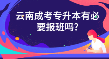 云南成考專升本有必要報班嗎?