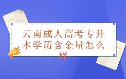 云南成人高考專升本
