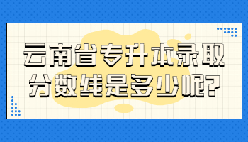 云南省專升本錄取分數線