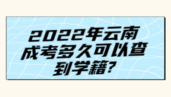 云南成考多久可以查到學籍