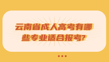 云南省成人高考有哪些專業(yè)