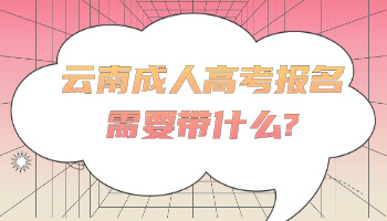 成人高考報名需要帶什么
