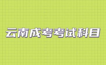 2024年云南成考包含哪些考試科目？