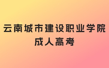 2024年云南城市建設(shè)職業(yè)學(xué)院成考考試層次有哪些？